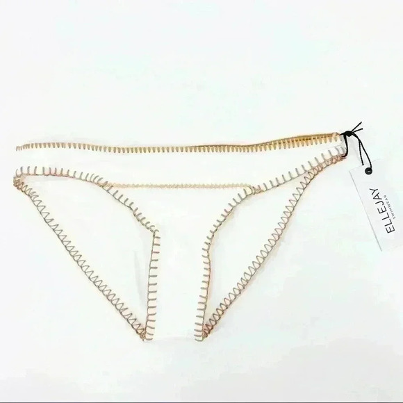 ELLEJAY x Revolve Women's Daniela Blanket Stitch Swim Bottom Size M NEW - Picture 3 of 10